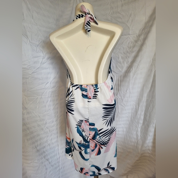 Tropical Halter Neck Dress, Size Large - Picture 3 of 3